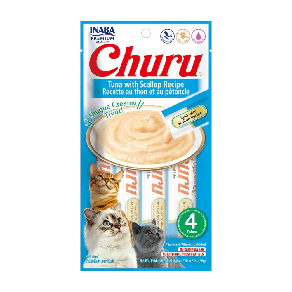 Inaba Churu Premio Cremoso Natural para Gato Todas las Etapas de Vida Receta Atún