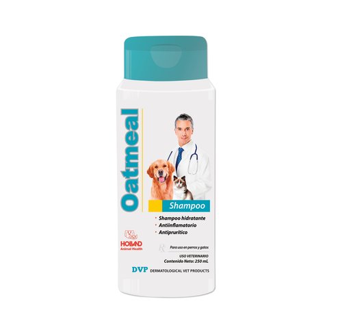 Holland Oatmeal Shampoo de Avena Antipruritico e Hidratante para Perro y Gato, 250 ml
