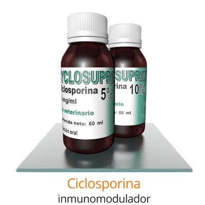 Alphachem Cyclosuprim Inmunomediador para Perro y para Gato, 5% y 10% de 50 ml