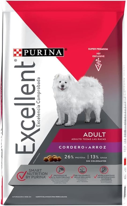 Purina Excellent Alimento Seco Adulto Cordero Todas Las Razas 20 kg