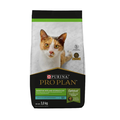 Pro Plan para Gatos Adultos Sensitive Skin y Stomach 3kg