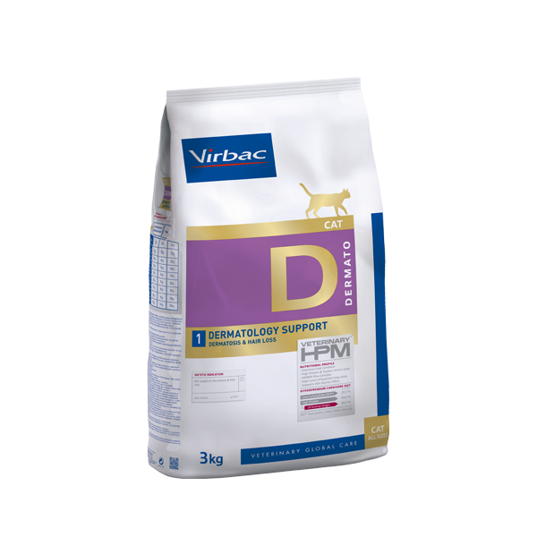 Virbac Alimento Seco Cat Dermatology Support para Gato, 3 kg