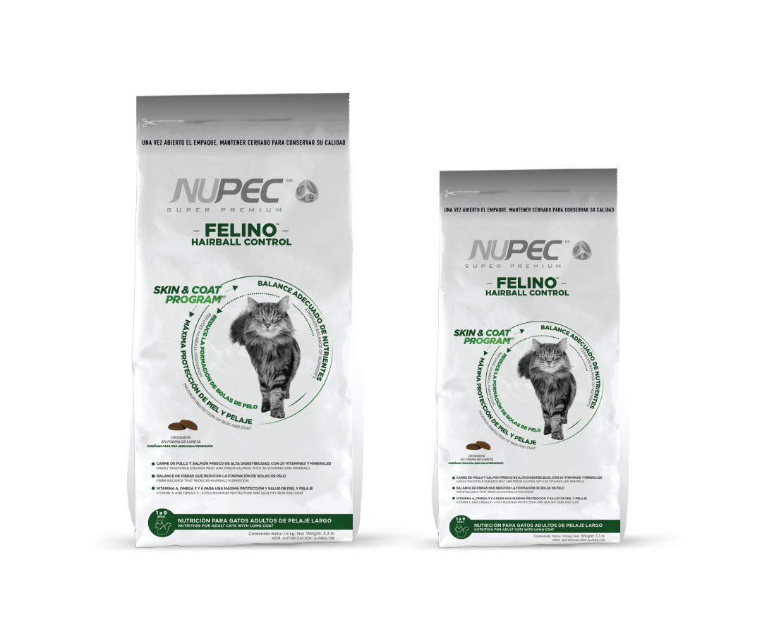 Nupec Alimento Seco para Gato Felino Hairball, 1.5 kg y 3 kg