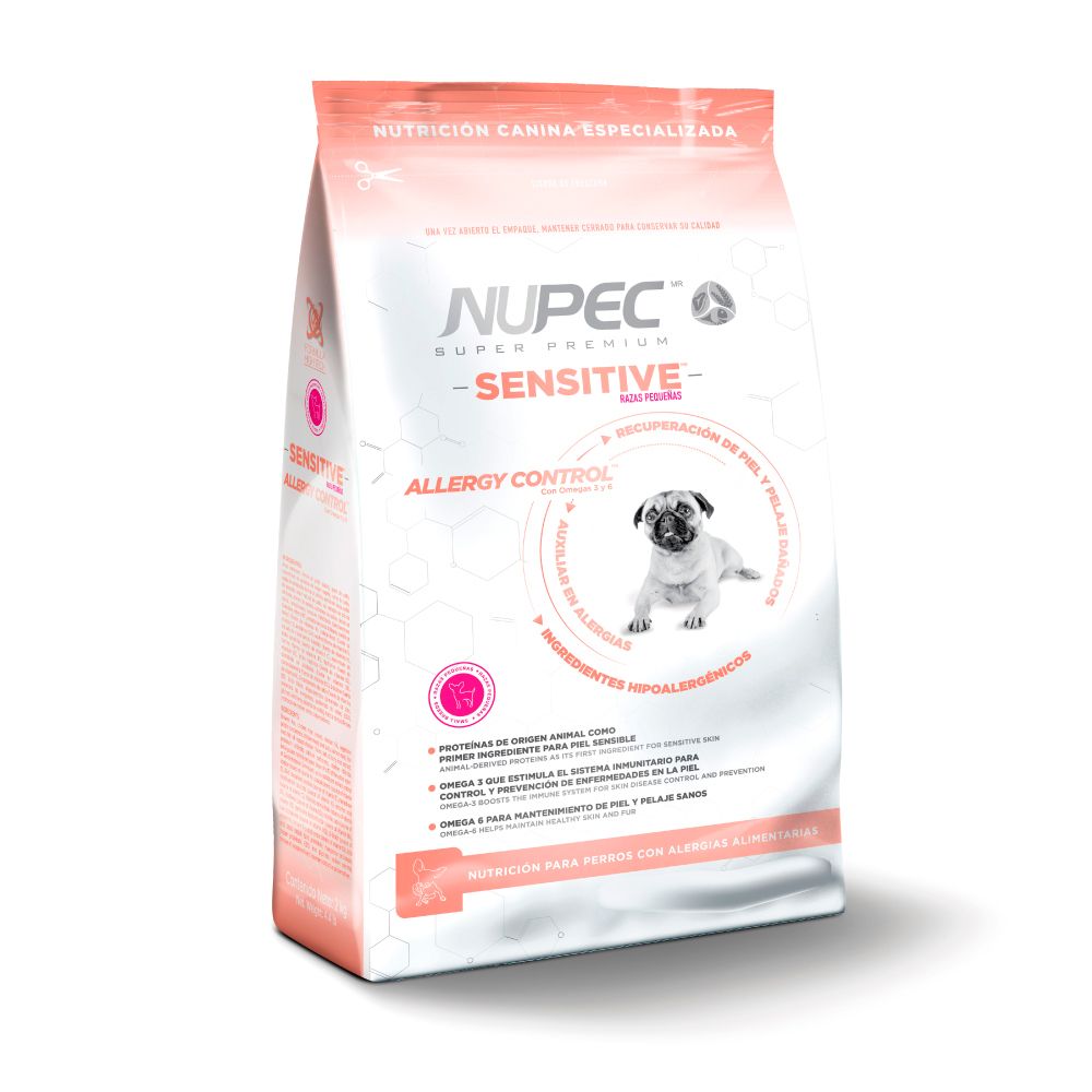Nupec Alimento Seco Sensitive para Perro Raza Pequeña, 2 kg y 8 kg