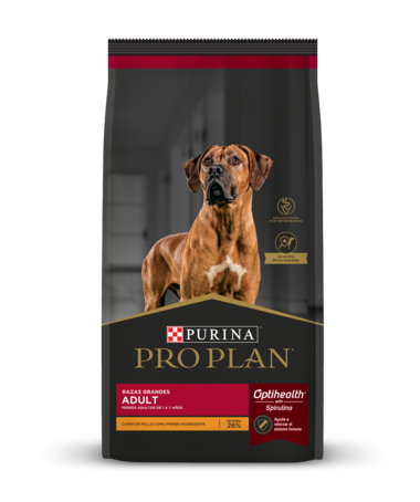 Pro Plan Optihealth Alimento Seco para Perro Adulto Raza Grande Receta Pollo y Arroz, 10 kg y 13 kg
