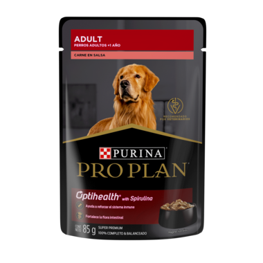 Pro Plan Alimento Húmedo para Perro Adulto Receta Carne en Salsa, 85 g