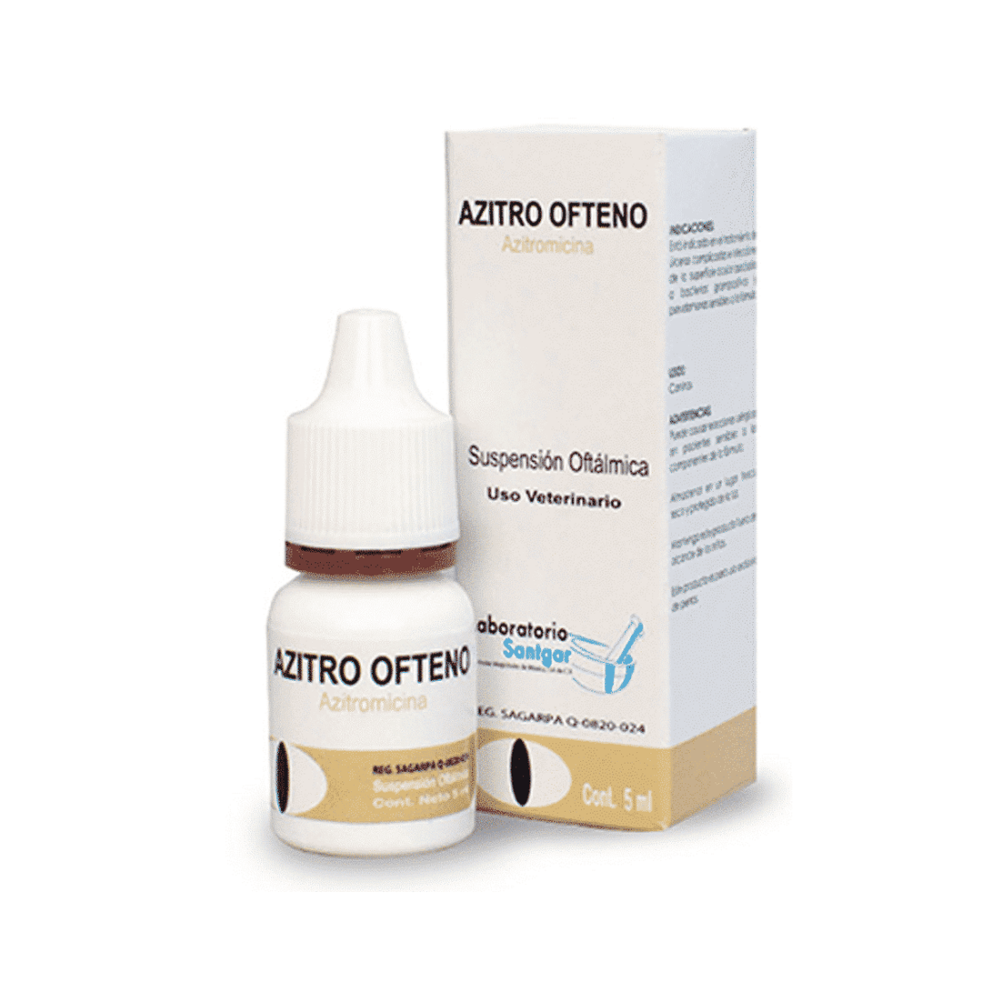Santgar Azitro Ofteno Antibiótico para Perro/Gato, 5 ml