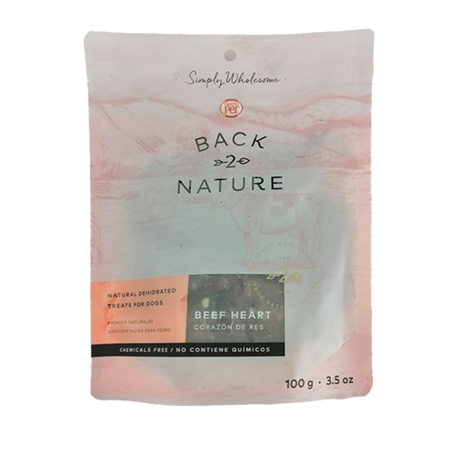 Back 2 Nature Premios para Perro Receta Corazón de Res 100g