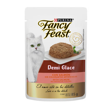 Purina Fancy Feast Alimento Húmedo Demi Glace Receta Salmón, 85 g