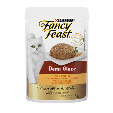 Purina Fancy Feast Alimento húmedo Demi Glace Receta Pollo, 85 g
