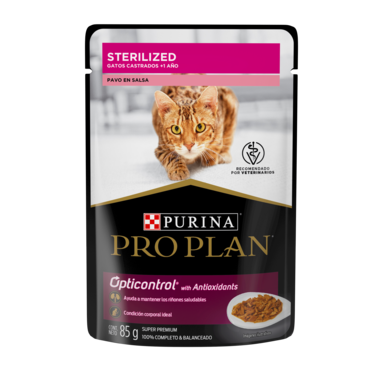 Pro Plan Alimento Húmedo Sterilized para Gato Adulto Receta Pavo en Salsa, 85 g