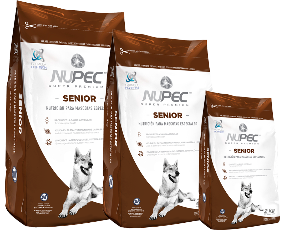 Nupec Alimento Seco para Perro Senior, 2kg, 8 kg y 15 kg