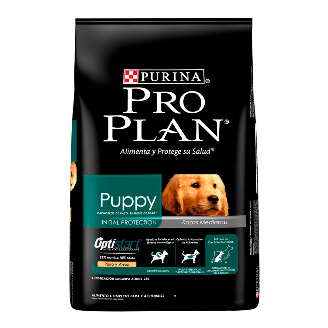 Pro Plan Optistart Alimento Seco Para Cachorro Raza Mediana Receta Pollo y Arroz, 3.0 kg, 7.5 kg y 10 kg