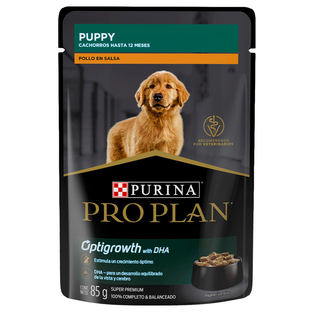 Pro Plan Alimento Húmedo para Cachorro Sobre Receta Pollo en Salsa, 85 g