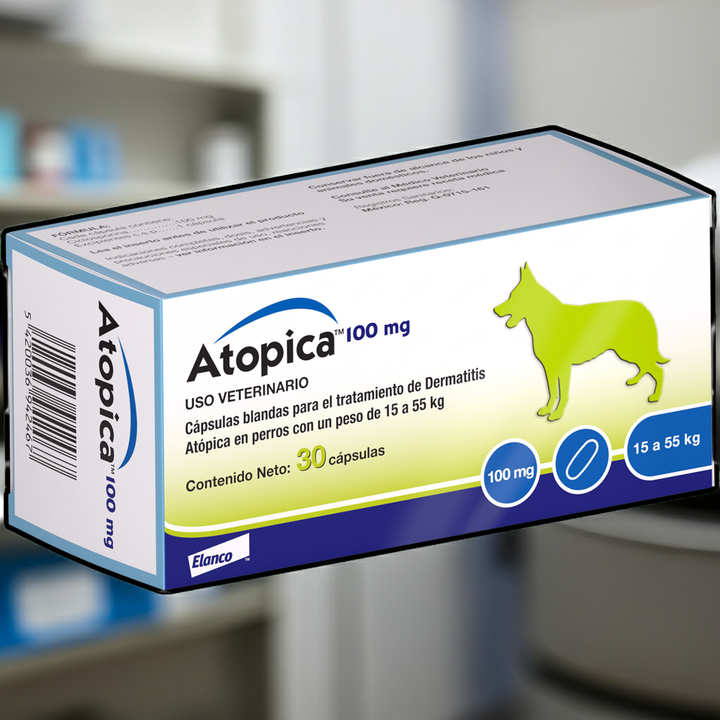 Elanco Atopica Tratamiento de Dermatitis para Perros, 25 mg, 50 mg y 100 mg, 30 Tabletas