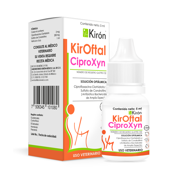 Kiron KirOftal CiproXyn Antibiótico para Perros y Gatos, 5 ml