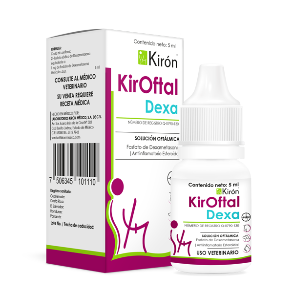Kiron KirOftal Dexa Antiinflamatorio Esteroidal para Perros y Gatos, 5 ml
