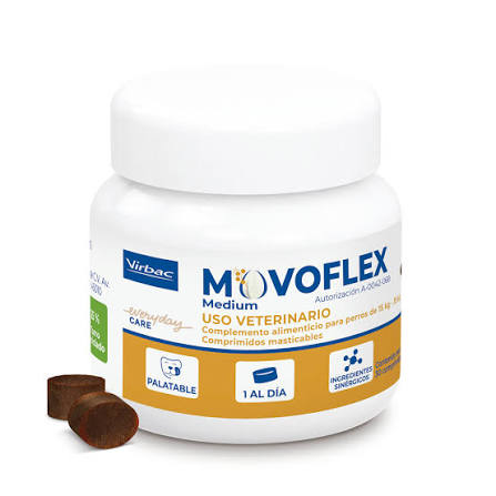 Virbac MOVOFLEX® S, M y L | Suplemento Articular para Perros | Movilidad y Articulaciones | 30 Masticables