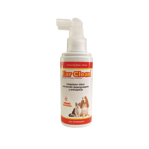 Holland Ear Clean Antiséptico Ótico y Acción Desengrasante  para Perros y Gatos, 150 ml