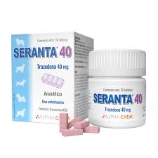 Alphachem Seranta Trazodona 40 mg y 80 mg | Ansiolítico para Perros | Estrés, Ansiedad y Conducta