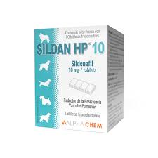 Alphachem Sildan HP 10 mg y 20 mg | Sildenafil para Perros | Hipertensión Pulmonar | 60 Tabletas