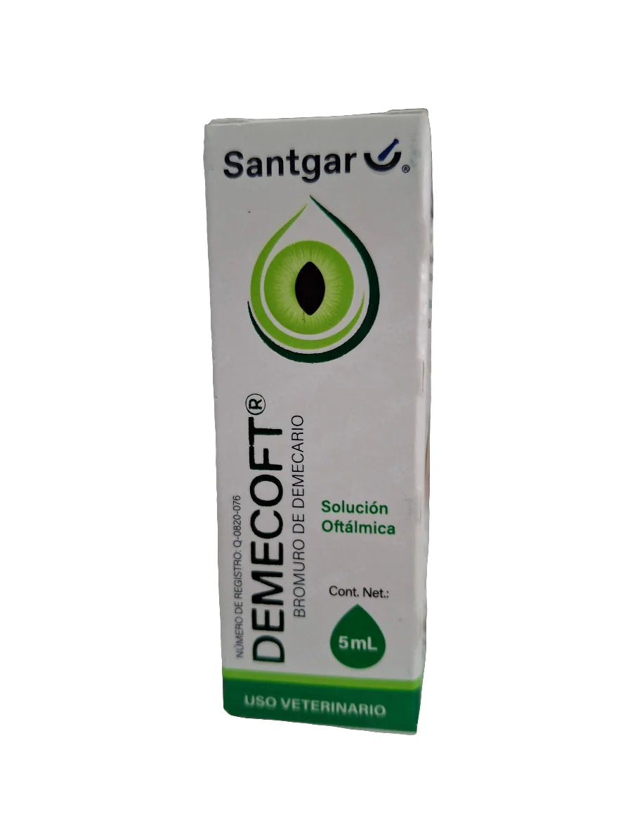 Santgar Demecoft Antiglaucomatoso Anticolinesterásico para Perros y Gatos, 5 ml  (Demecan Ofteno)