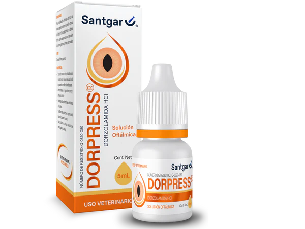 Santgar Dorpress Antiglaucomatoso para Perros y Gatos, 5 ml (Dorzolavet)