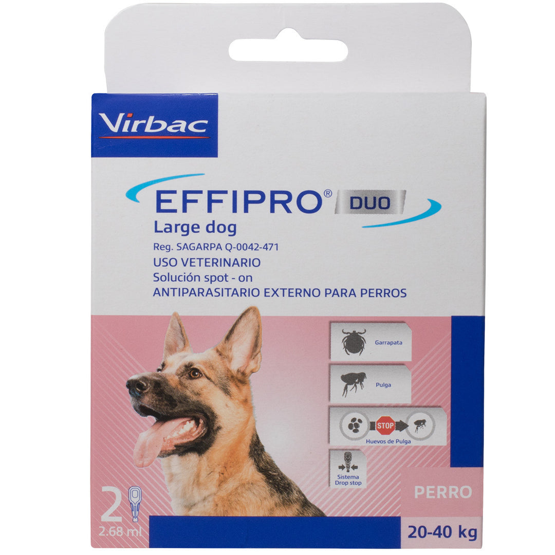 Virbac Effipro Duo Pipeta Desparasitante Externa para Perro, 2 pipetas