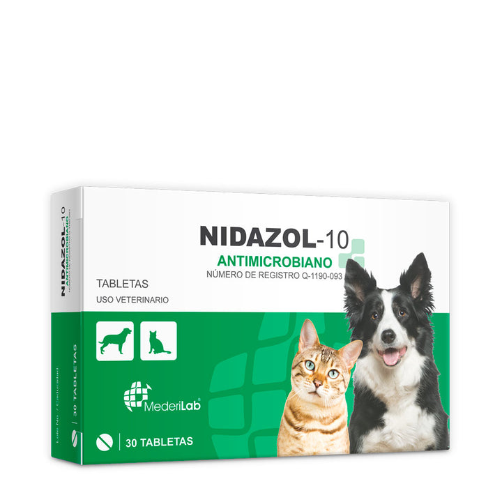 Mederilab Nidazol antimicrobiano para perro y gato, tabletas de 250 mg y 750 mg