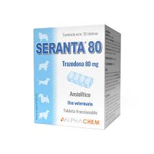 Alphachem Seranta Trazodona 40 mg y 80 mg | Ansiolítico para Perros | Estrés, Ansiedad y Conducta