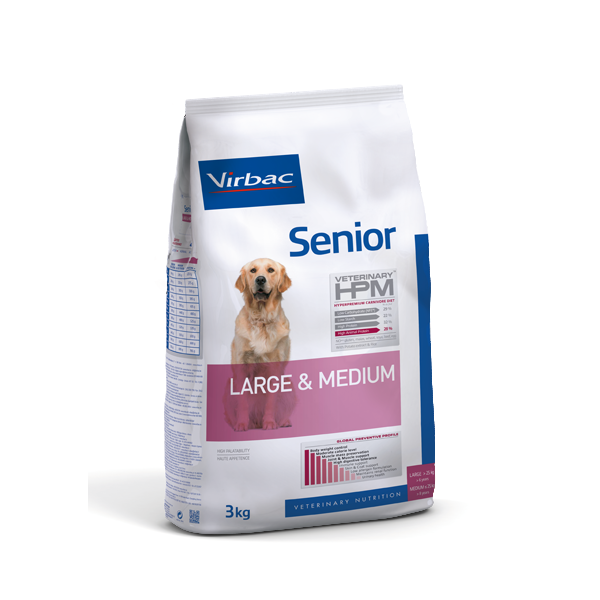 Virbac Alimento Seco Senior Large & Medium para Perro, 12 kg