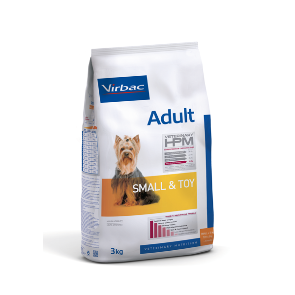 Virbac Alimento Seco Adult Small & Toy para Perro Adulto Raza Pequeña, 1.5 kg, 3 kg y 7 kg