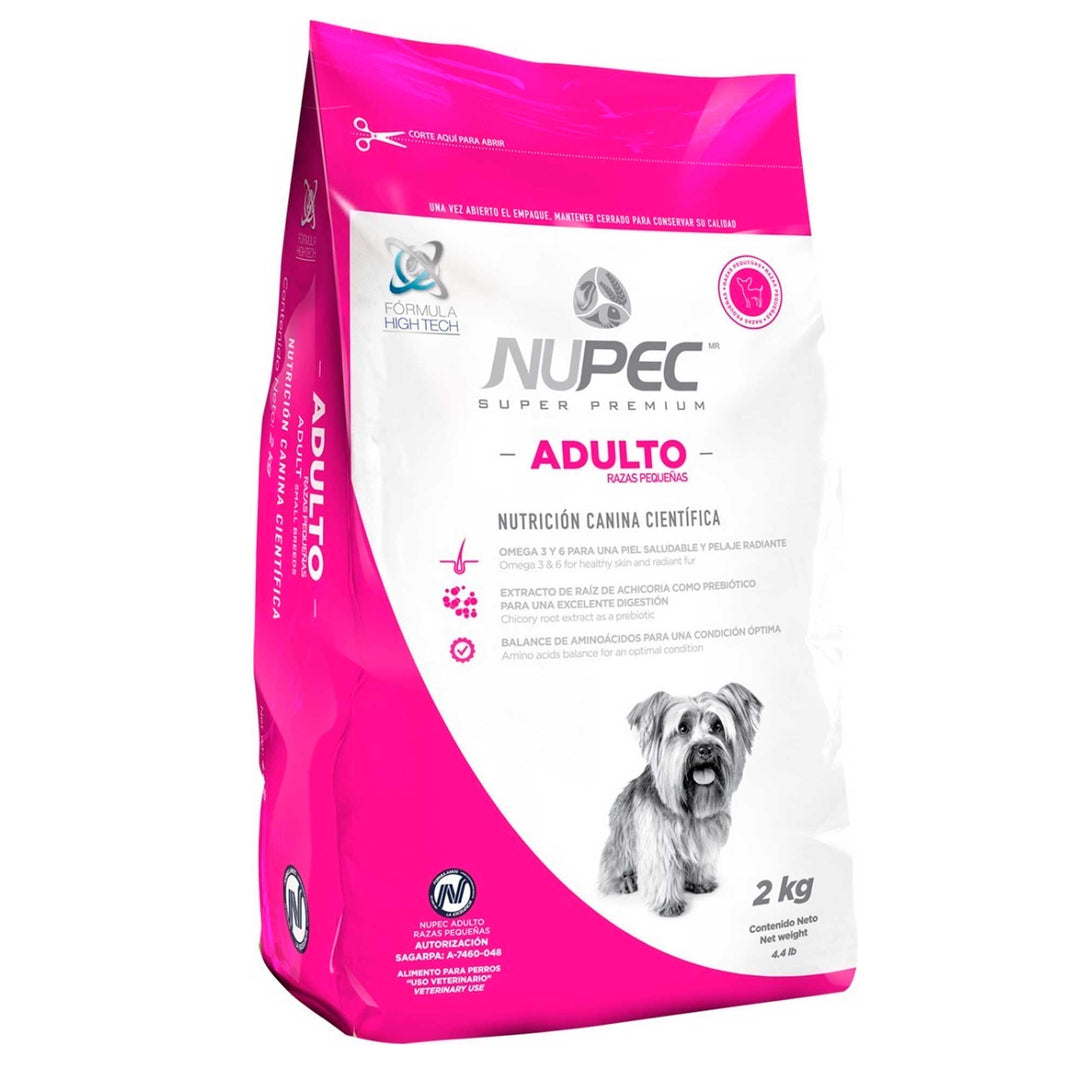 Nupec Alimento Seco para Perro Adulto Raza Pequeña, 2 kg y 8 kg