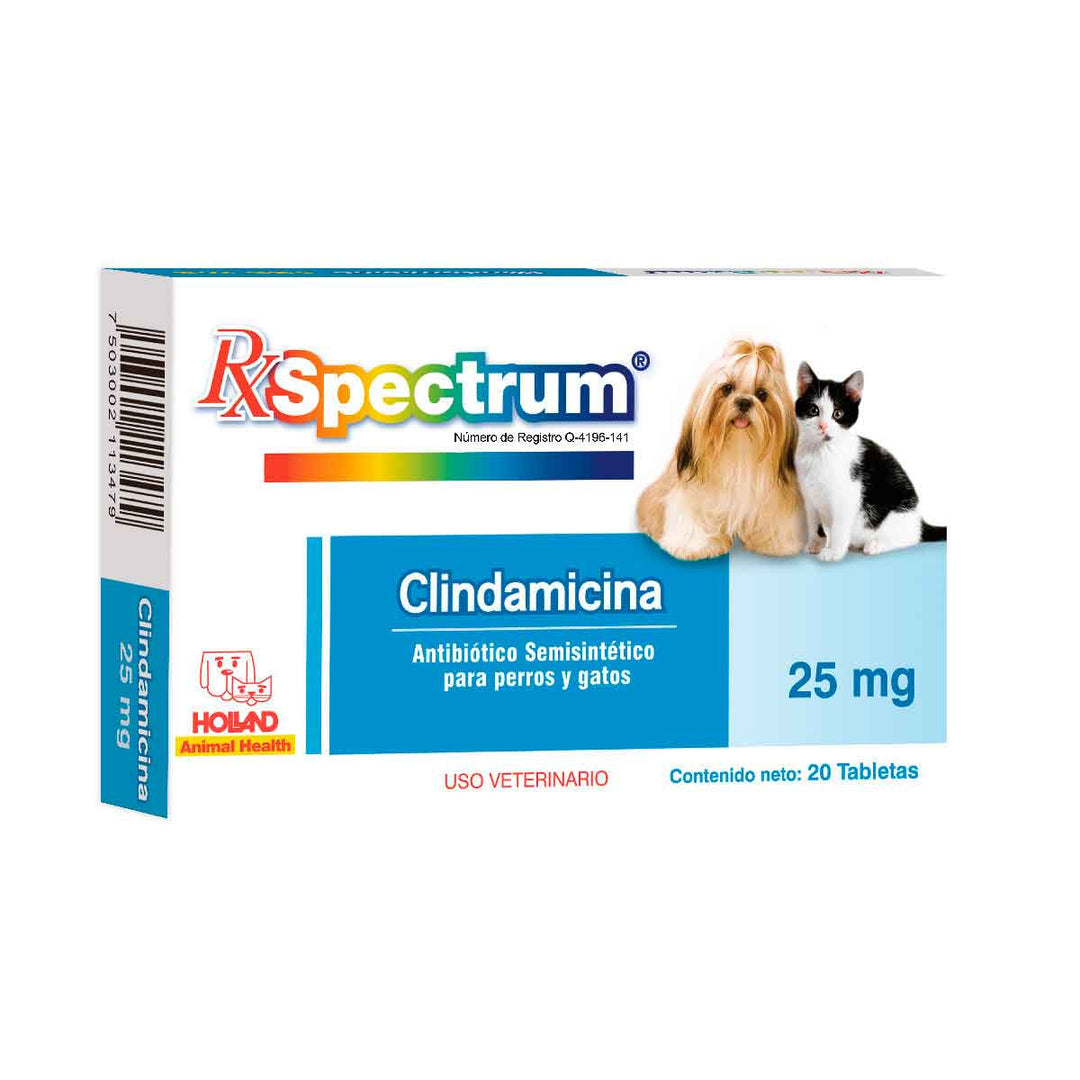Holland Clindamicina Spectrum Antibiótico para Perro/Gato, 20 tabletas