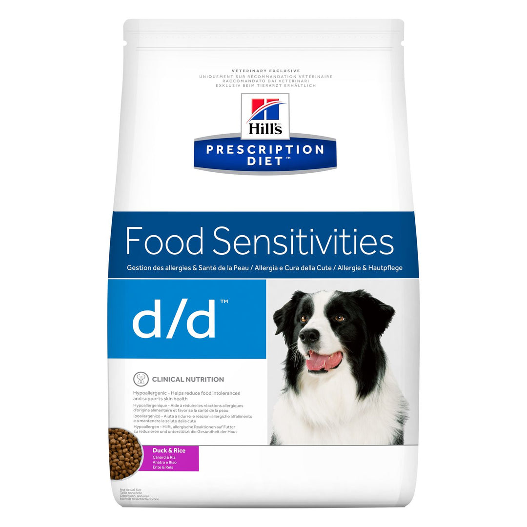 Hill's Prescription Diet d/d Alimento Seco Alergias Alimentarias para Perro Adulto, Receta Papa/Salmón, 3.6 kg y 11.3 kg