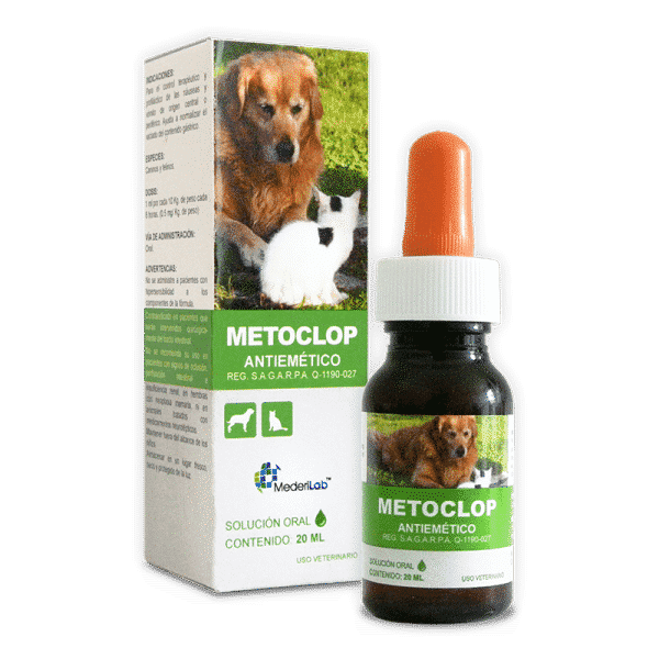 Mederilab Metoclop Oral Antiemético para Perro/Gato, 20 ml