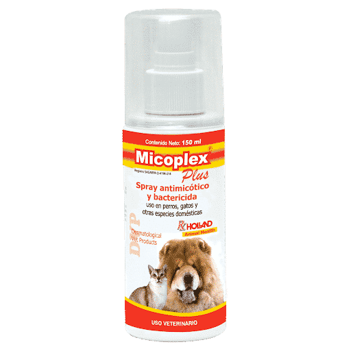 Holland Micoplex Plus Spray Antimicótico y Bactericida para Perro/Gato, 150 ml