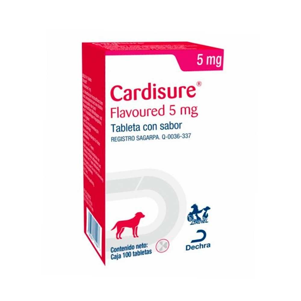 Dechra Cardisure para Perro 1.25 mg, 2.5 mg y 5 mg, 100 tabletas