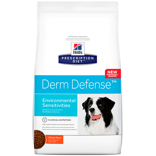 Hills Prescription Diet Derm Defense Alergias Ambientales para Perro, 2.9 kg y 10.8 kg