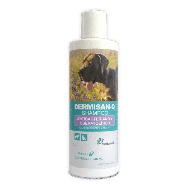 Mederilab Dermisan Q Shampoo Antibacteriano Queratolítico para Perro, 240 ml