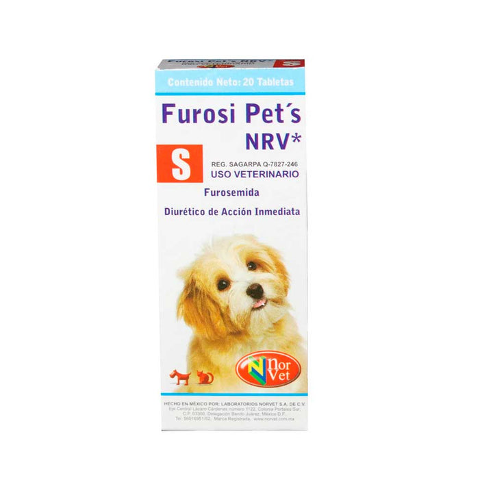 Norvet Furosi Pets para Perro, 20 tabletas