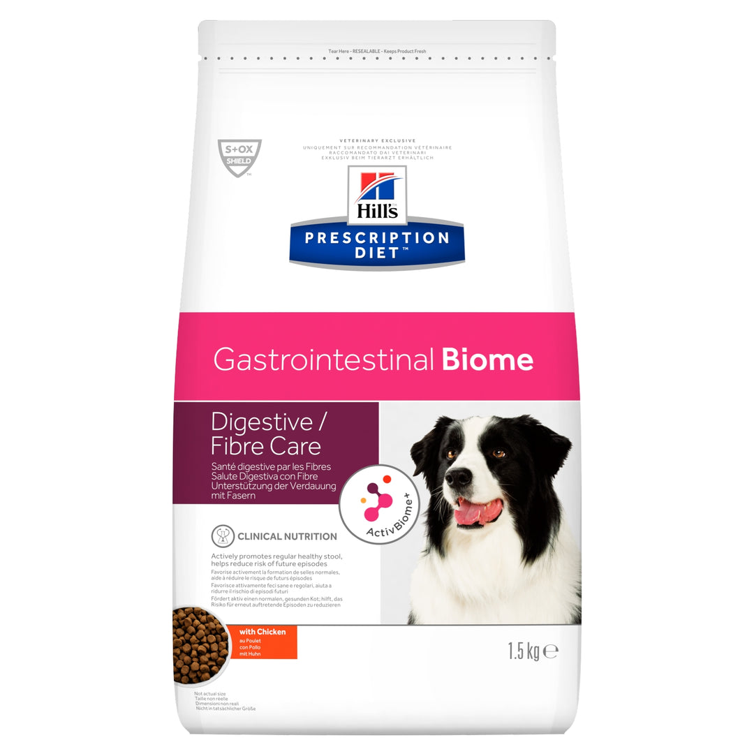 Hill's Prescription Diet Gastrointestinal Biome Alimento Seco para Perro Adulto Todas las Razas, 3.6 kg y 7.2 kg