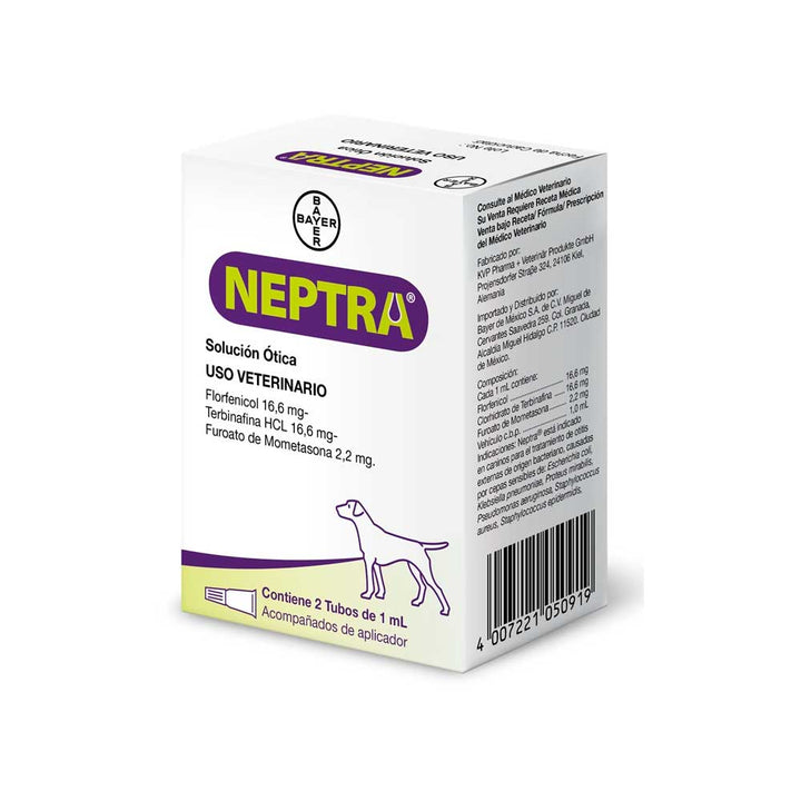 Elanco Neptra para Perro, 2 tubos de 1 ml – HappyVet México