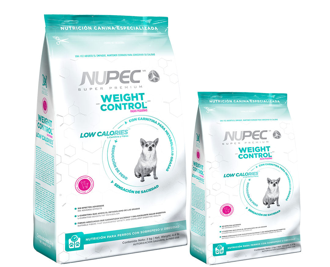 Nupec Alimento Seco Para Perro Weight Control Raza Pequeña, 2k y 8 kg