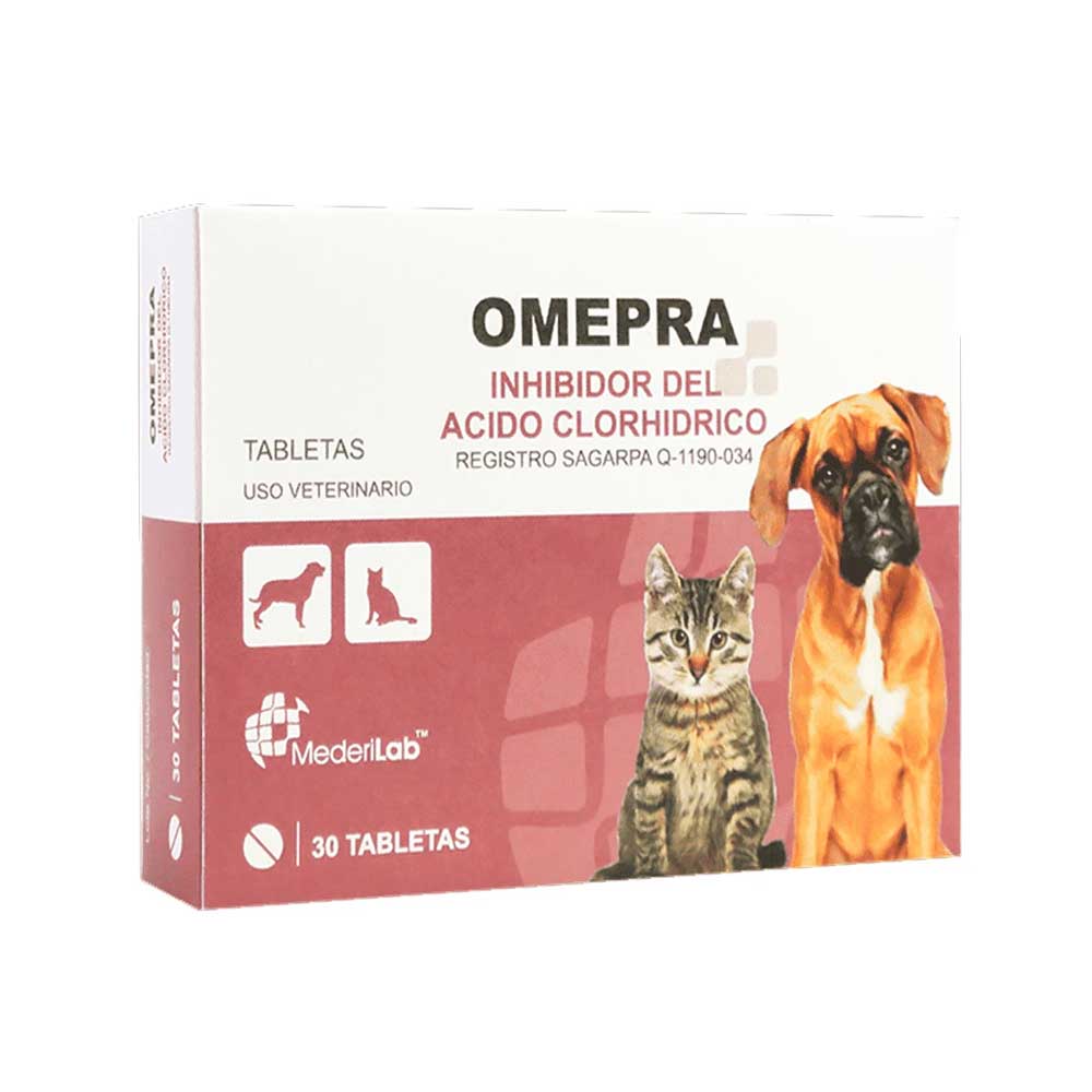 Mederilab Omepra para Perro/Gato 10 mg, 30 tabletas