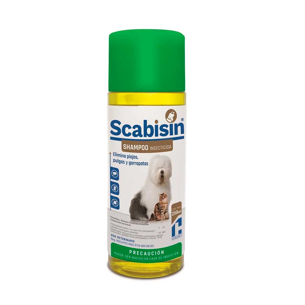 Chinoin Scabisin Shampoo para Perro/Gato, 250 ml